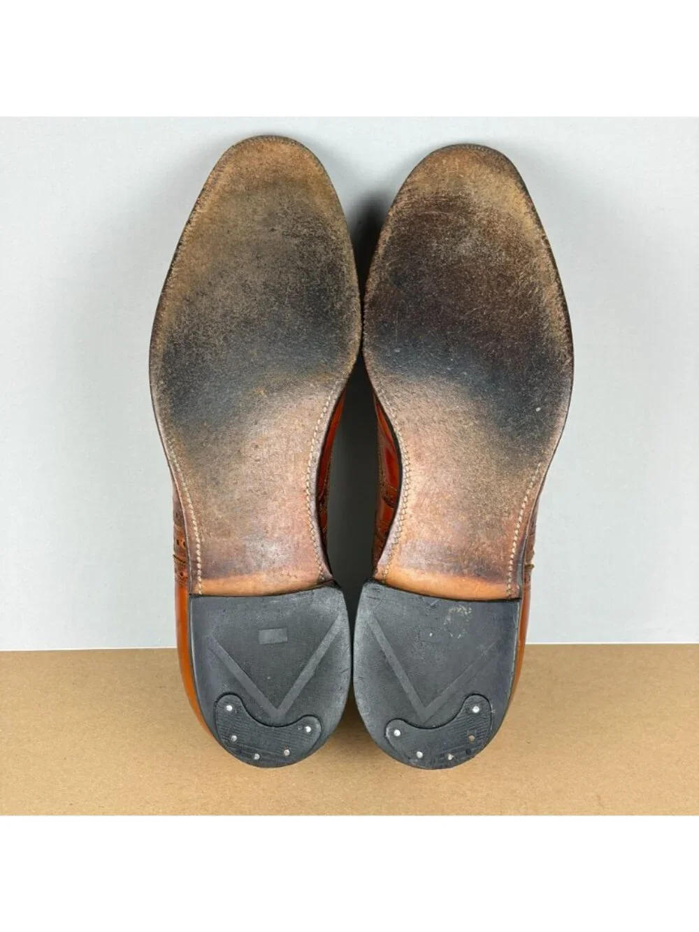 Allen Edmonds McAllister Wingtip Oxford Dress Shoes Mens 16 Brown Leather